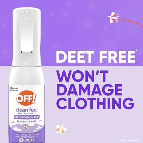 OFF! Clean Feel Insect Repellent Misting Spray, Fragrance-Free Bug Spray for Lasting Protection from Mosquitoes, 6 oz