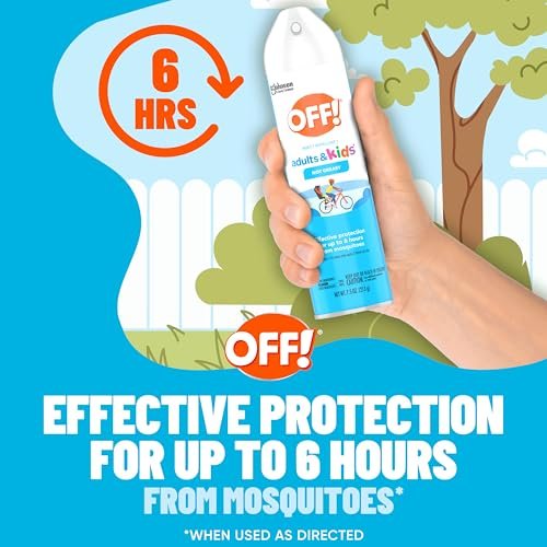 OFF! Insect Repellent Aerosol for Adults & Kids, Fragrance-Free Bug Spray for Everyday Protection from Mosquitoes, 7.5 Oz