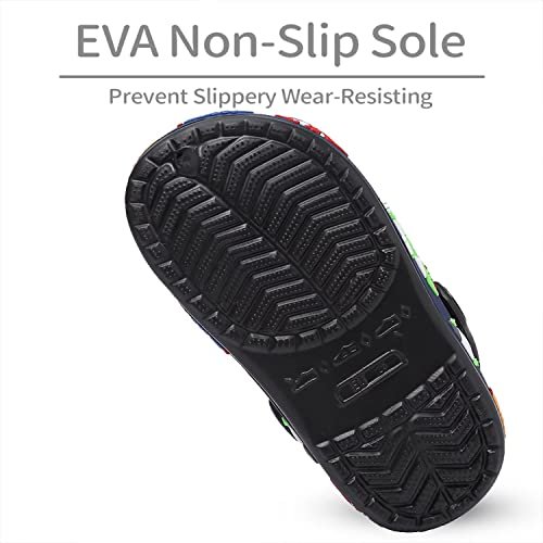 OHSNMAKSL Toddler Clog Slippers Garden Sandals Slip On Water Shoes Sneakers Cartoon Slides for Boys and Girls Children Beach Pool Shower