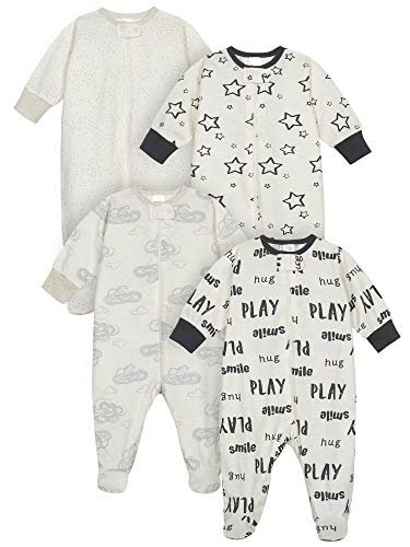 Onesies Brand Unisex Baby 4-Pack Sleep 'N Play Footies Multi Pack