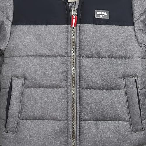 OSHKOSH B'GOSH Baby Boys' Fleece-Lined Hooded Puffer Jacket Winter Coat