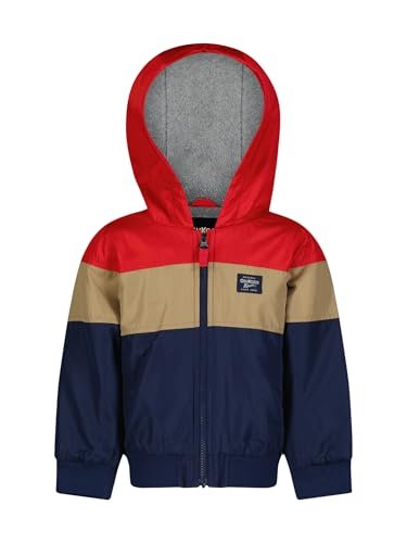 OSHKOSH B'GOSH Baby Boys' Sporty Bomber Jacket with Fleece Hood and Lining