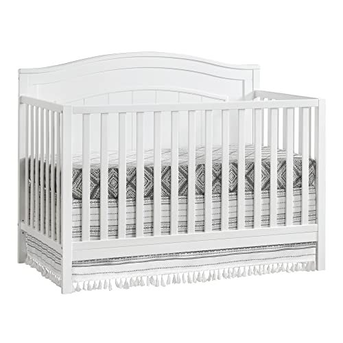 Oxford Baby North Bay 4-in-1 Convertible Crib, Snow White, GreenGuard Gold Certified