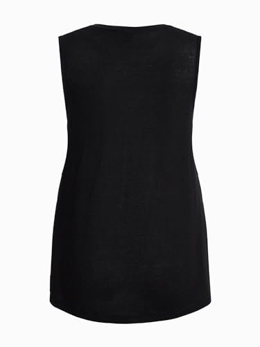 OYOANGLE Maternity Tank Top Summer Sleeveless Crewneck Pregnancy Shirts Side Split Pregnant Clothes