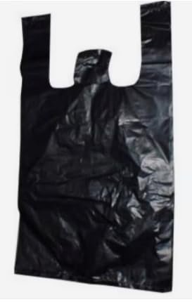 Pack of 200 - Black - Large Size - 8" x 13" x 16" - Leak Proof Disposable Plastic Bags For Sanitary Pad, Adult Diaper and Pet Waste Disposal bags.