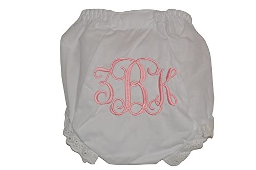 Personalized Baby Bloomers, Monogramed Diaper Cover, Interlocking Script Font Bloomers, Quick Ship