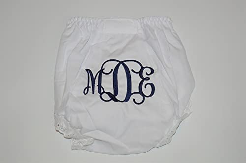 Personalized Baby Bloomers, Monogramed Diaper Cover, Interlocking Script Font Bloomers, Quick Ship