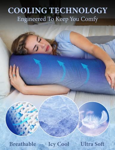 Pharmedoc Pregnancy Pillows, U-Shape Full Body Pillow – Removable Cooling Cover -Dark Grey – Belly and Back Support - Maternity Essential - Pregnancy Must Haves