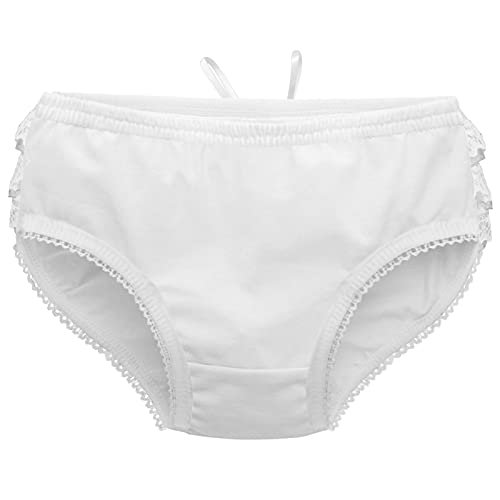 PICCOLO HOSIERY Baby Girls Newborn Cotton Rhumba Ruffle Lace Panty - Diaper Cover Bloomer