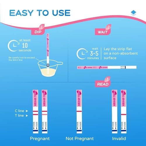 Pregnancy Test Strips Kit, 40-Count Individually Wrapped Pregnancy Test Strips for Early Detection at Home, Fertility Test with Urine Cup, Over 99% Accurate Result, 5mm HCG Test Strip, Wider, Sturdier