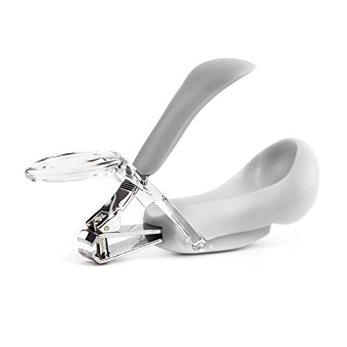 Primo Passi - Baby Nail Clipper W/Magnifier | Baby Nail Manicure, Baby Fingernail Clippers, Baby Nail Care Trim Grooming, Nail Clipper Safe for Infant Toddler (Grey)