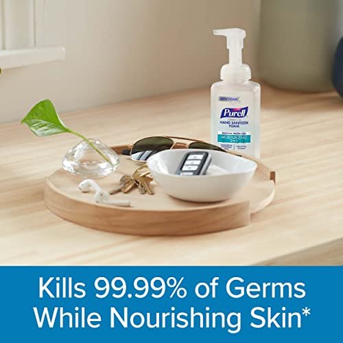 Purell Advanced Hand Sanitizer 2in1 Moisturizing Foam, Naturally Fragranced with Essential Oils, 10 oz Pump Bottle (Pack of 3), 3002-06-EC