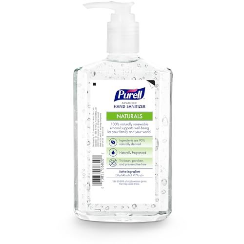 Purell Advanced Hand Sanitizer Naturals with Plant Based Alcohol, Citrus Scent, 12 fl oz Pump Bottle (Pack of 4) - 3623-06-EC2