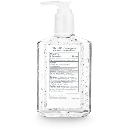Purell Advanced Hand Sanitizer Refreshing Gel Design Series, Clean Scent,Clear, 8 Fl Oz Pump Bottle (Pack of 4), 9652-06-ECDECO