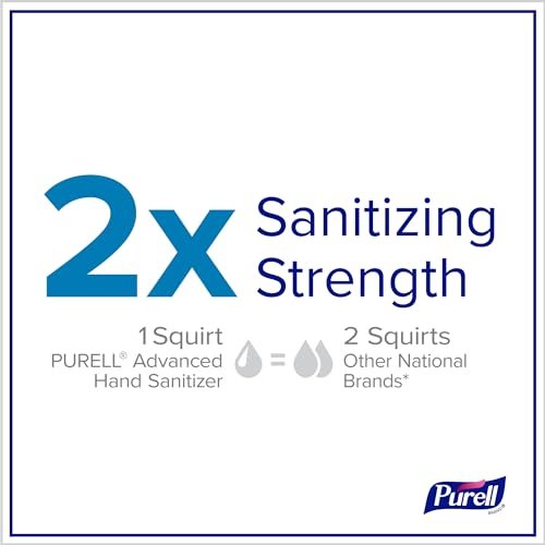 Purell NATURALS Advanced Hand Sanitizer Gel, with Skin Conditioners and Essential Oils, 12 fl oz Counter Top Pump Bottle (Case of 12) - 9629-12