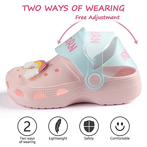 Qtdstz Girls Clog Toddler Shoes Kids Slip on Summer Beach Water Sandals