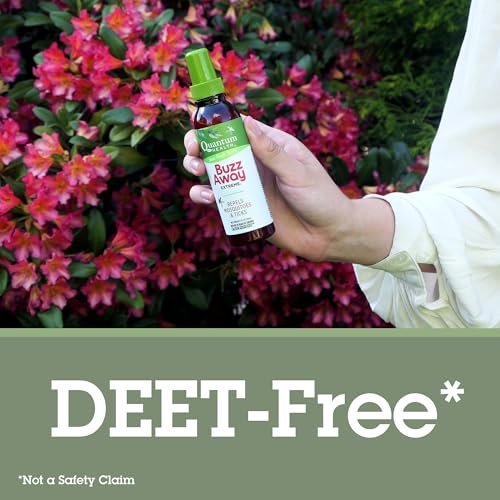 Quantum Health Buzz Away Extreme - DEET-free Insect Repellent, Essential Oil Bug Spray - Small Children and Up, Travel Friendly, 4 Fl Oz