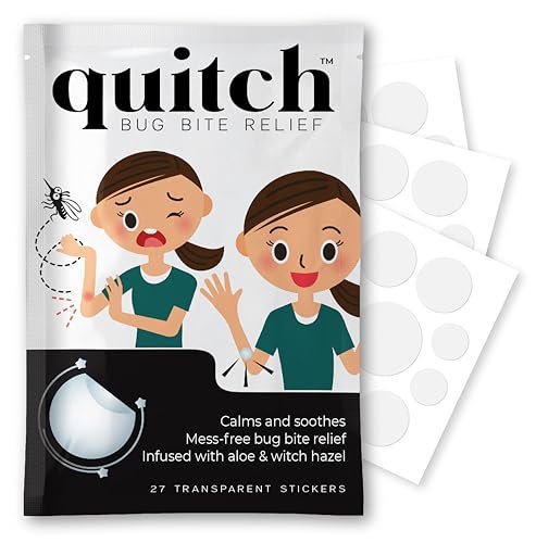 quitch Bug Bite Itch Relief Patch Kids, Bug Bite Patch, Summer Travel Essentials for Kids, Mosquito Bug Bite Thing Alternative Summer Camp Essentials Itch Relief, Baby hydrocortisone Alternative
