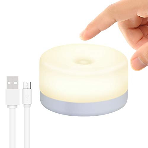 Rechargeable Mini Touch Night Light, Wireless LED Lamp for Kids - Portable, Dimmable Nursery Lamp