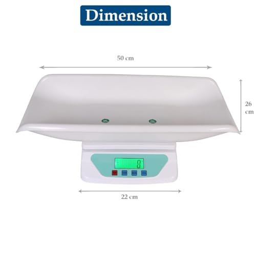 SAINI_MEDICOS Newborn Digital Baby Weighing Scale with Tray - Accurate and Reliable Weight Your Baby with Confidence Upto 30Kg Capacity