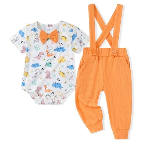 SANMIO Newborn Infant Baby Boy Clothes Summer Short Sleeve Romper and Pants Outfits Set 0 3 6 12 18 Months