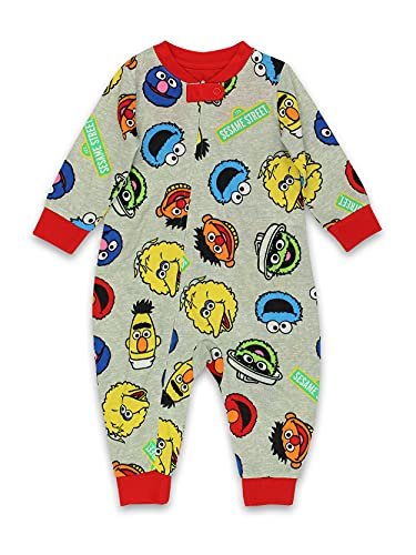 Sesame Street Elmo Cookie Monster Infant Toddler Footless Sleeper Pajamas