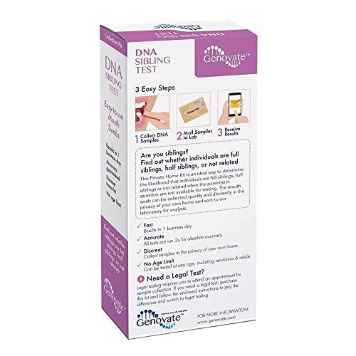 Sibling DNA Test - Results in 1-2 Days - Home DNA Test Kit for 2 Siblings - All Fees Included