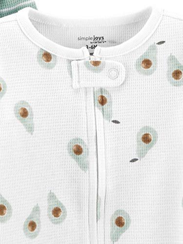 Simple Joys by Carter's Baby 2-Way Zip Thermal Footed Sleep and Play, Pack of 2