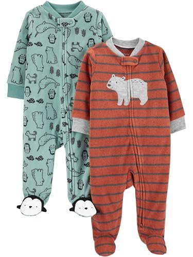 Simple Joys by Carter's Baby Boys' 2-Pack Fleece Footed Sleep and Play