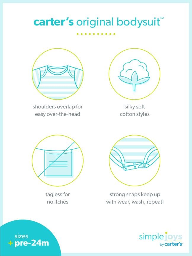 Simple Joys by Carter's unisex-baby 4-pack Long-sleeve Bodysuit