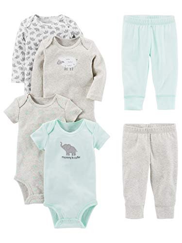 Simple Joys by Carter's unisex-baby 6-piece Bodysuits (Short and Long Sleeve) and Pants Set