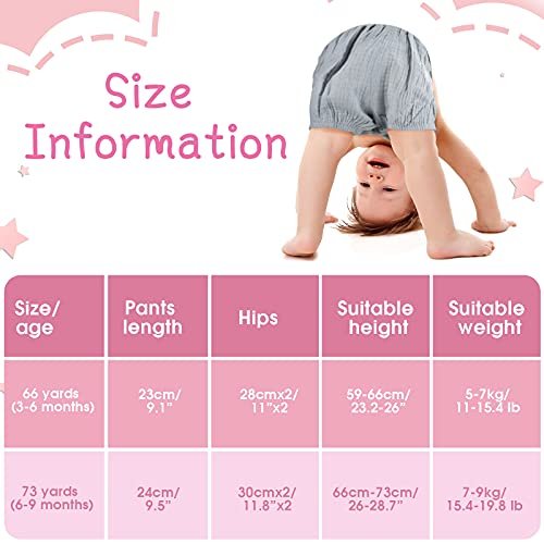 Sintege 5 Pieces Baby Linen Bloomer Short Blend Summer Loose Bloomer for Unisex Boy Girl (Assorted Color,3-6 Months)