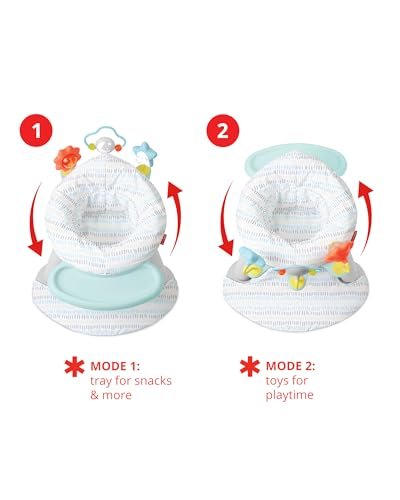 Skip Hop 2-in-1 Sit-up Activity Baby Chair, Silver Lining Cloud