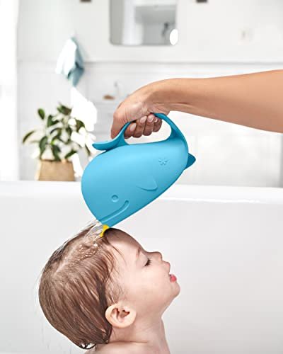 Skip Hop Baby Bath Rinse Cup MOBY Tear-free Waterfall Rinser Blue Age 0+