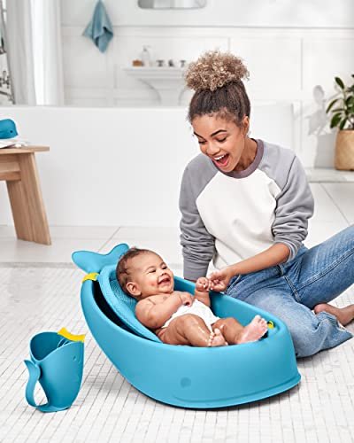 Skip Hop Baby Bath Rinse Cup MOBY Tear-free Waterfall Rinser Blue Age 0+