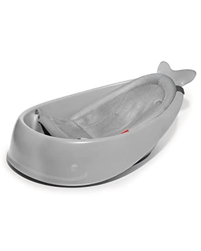 Skip Hop Infant Bath Tub 3-Stage Grow With Baby Smart Sling MOBY Bathtub Grey Age 0+