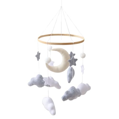 Sleeping Bear Baby Crib Mobile - Handmade Soothing Bedtime Baby Mobile for Crib - Felt Night Mood Nursery Decor for Baby Boys & Girls - Easy Assembly & Durable – Perfect Newborn Gifts