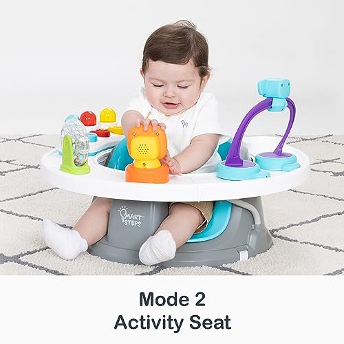 Smart Steps® Explore N’ Play 5-in-1 Activity to Booster Seat, Blue Safari Fun
