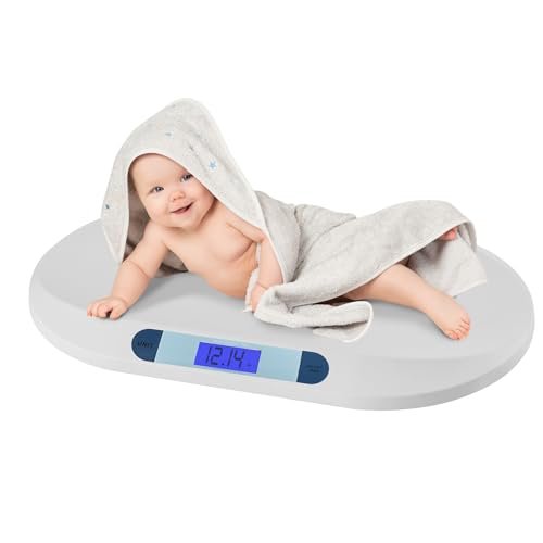 Smart Weigh Digital Baby Scale Infant Scale for Weighing Pet Scale for Puppy and Cat Accurate Digital Scale in Pounds Ounces Kilograms Holds Up to 44 Lbs Multi-Function with Hold Function