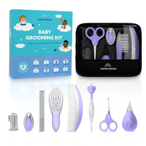 Store Baby Grooming Kit - Newborn Girl & Boy Infant Care - First Aid, Bath, Cradle Cap, Hygiene, Hair, Nail, Safety & Healthcare Essentials - Designed by a Pediatric Nurse & Mom