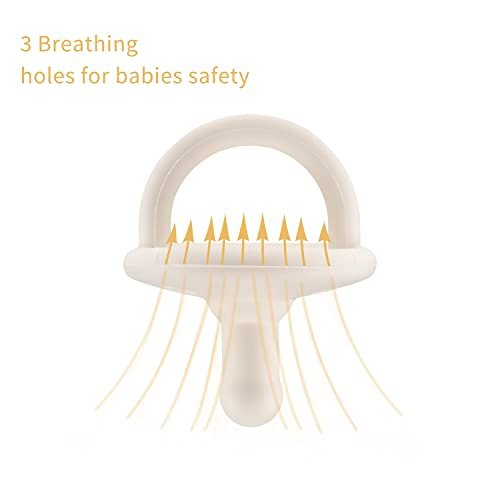 Sweet Child Pacifiers 0-18 Months, Set of 6 Ultra-Light Silicone Binkies with Collapsible Handle & 3 Air Holes for Added Safety, Best Newborn Pacifiers for Baby Boys Or Girls