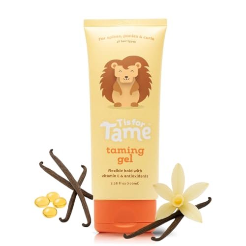 T is for Tame Taming Gel - Boys & Girls Baby Hair Styling Gel for Frizz Control, Flyaways - Natural Toddler, Kids Hair Tamer, Flexible Hold, 3.38fl oz, 1 Pack