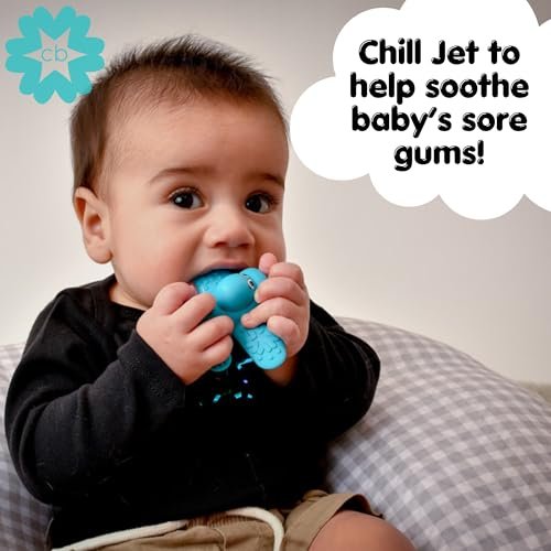 Teether & Dispenser Duo – Jet | Patented 2-in-1 Teether + Medicine Dispenser | Soothes Teething Babies & Makes Medicine Time Easier | BPA Free, Baby Shower Essential