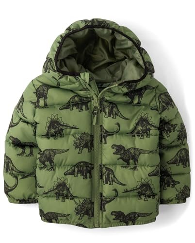 The Children's Place Baby and Toddler Boys' Medium Weight Wind-Resistant, Water-Resistant Puffer Jacket