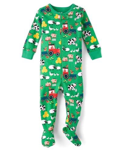 The Children'S Place Baby-Boys And Toddler Long Sleeve 100% Cotton Zip-Front One Piece Footed Pajamas