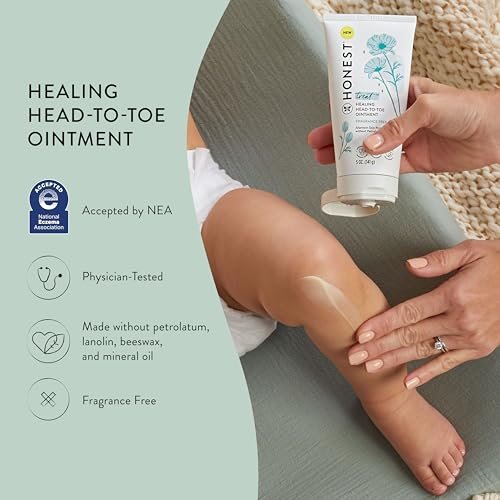 The Honest Company Head to Toe Multi-Purpose Healing Ointment | Safe for Sensitive Skin | Hypoallergenic, Fragrance Free, Vegan | 5 oz