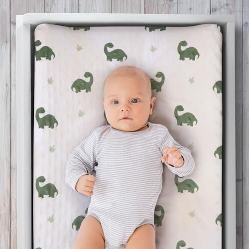 The Peanutshell Baby Changing Pad Covers Boy, Minky Changing Table Sheets, Dinosaur Nursery Decor, Sage Green Baby Items