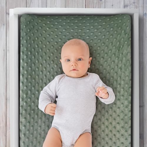 The Peanutshell Baby Changing Pad Covers Boy, Minky Changing Table Sheets, Dinosaur Nursery Decor, Sage Green Baby Items