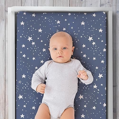 The Peanutshell Baby Girl or Boy Changing Pad Covers Set of 3 - Ultra Soft Baby Changing Pad Cover - Fits Standard Changing Table Pads, Durable, Machine Washable Sheets - Nautical Whale
