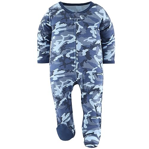 The Peanutshell Footed Pajamas Sleepers for Baby Boys, Sleep and Play Footies, 3 Pack